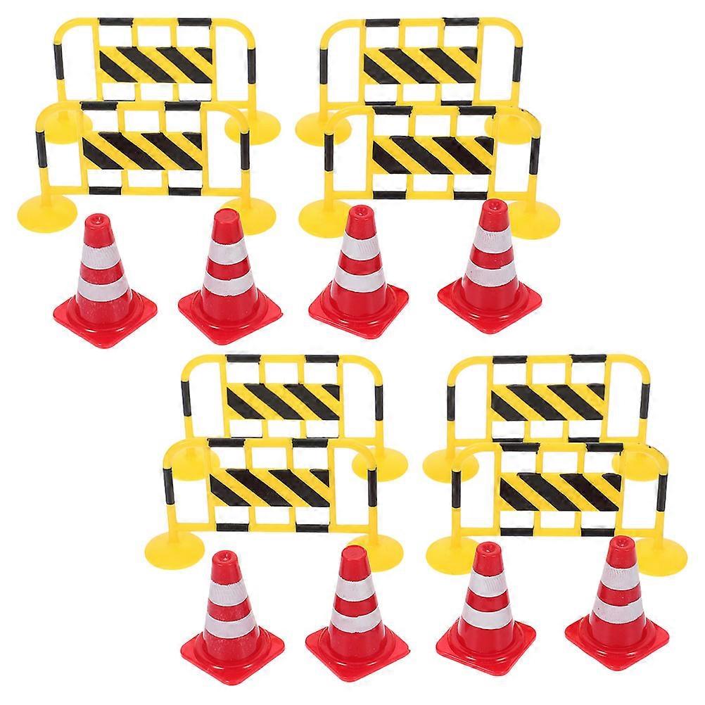 Traffic Simulation Toy Miniature Traffic Barrier for 1Set Dollhouse Layout Prop