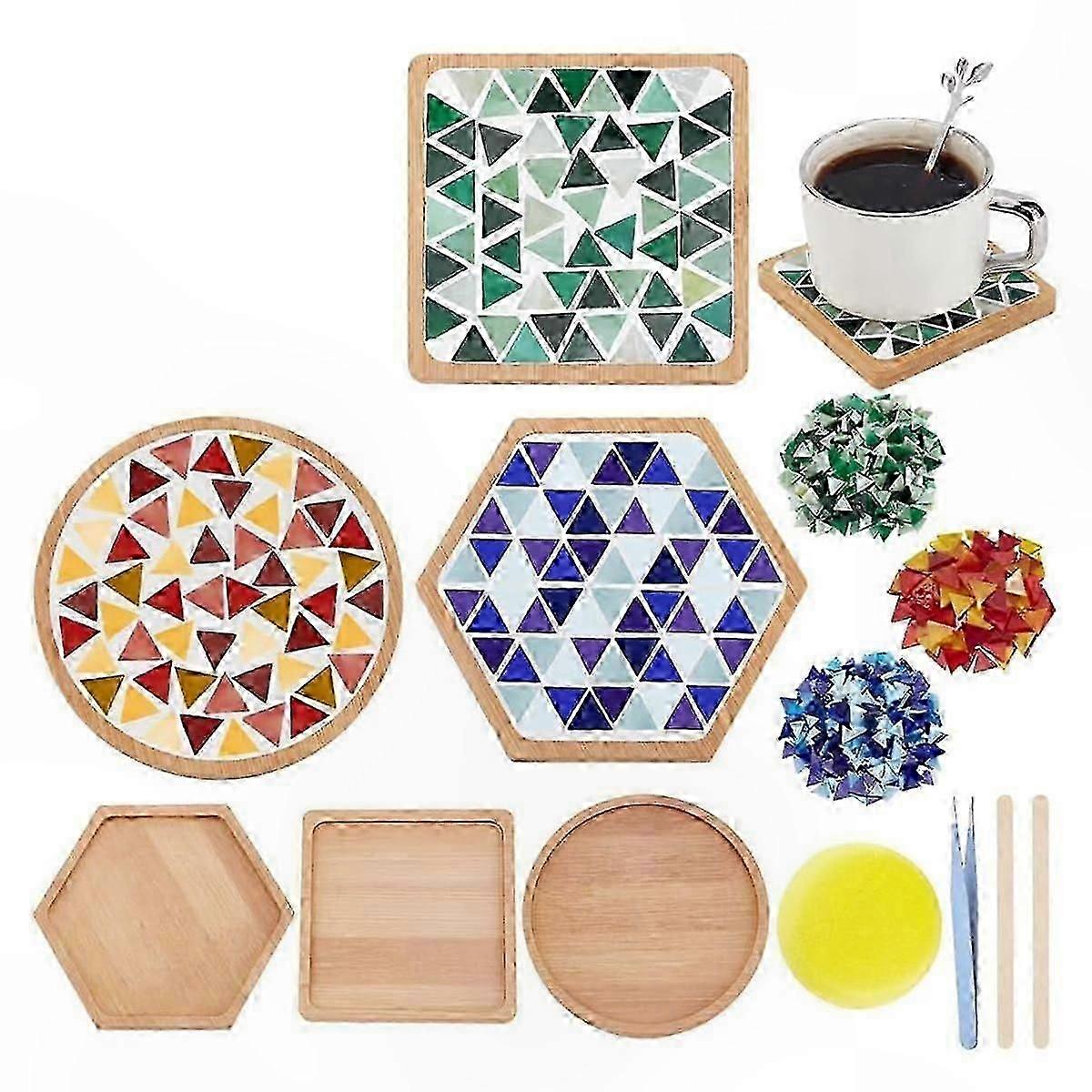 DIY Mosaic Coaster Crafting Kit for Handmade Coaster Projects