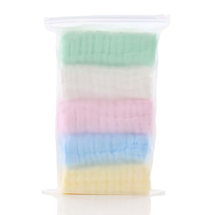 Serviette de bain pour b��b�� 30x30cm, 5 pi��ces, gant de toilette pour le visage, carr��s en mousseline de coton, lingette pour les mains, gaze