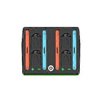 Opladningsdock til Switch 2 med 9 lystilstande, opladningsstation med 4 spilleautomater uden fire håndtag