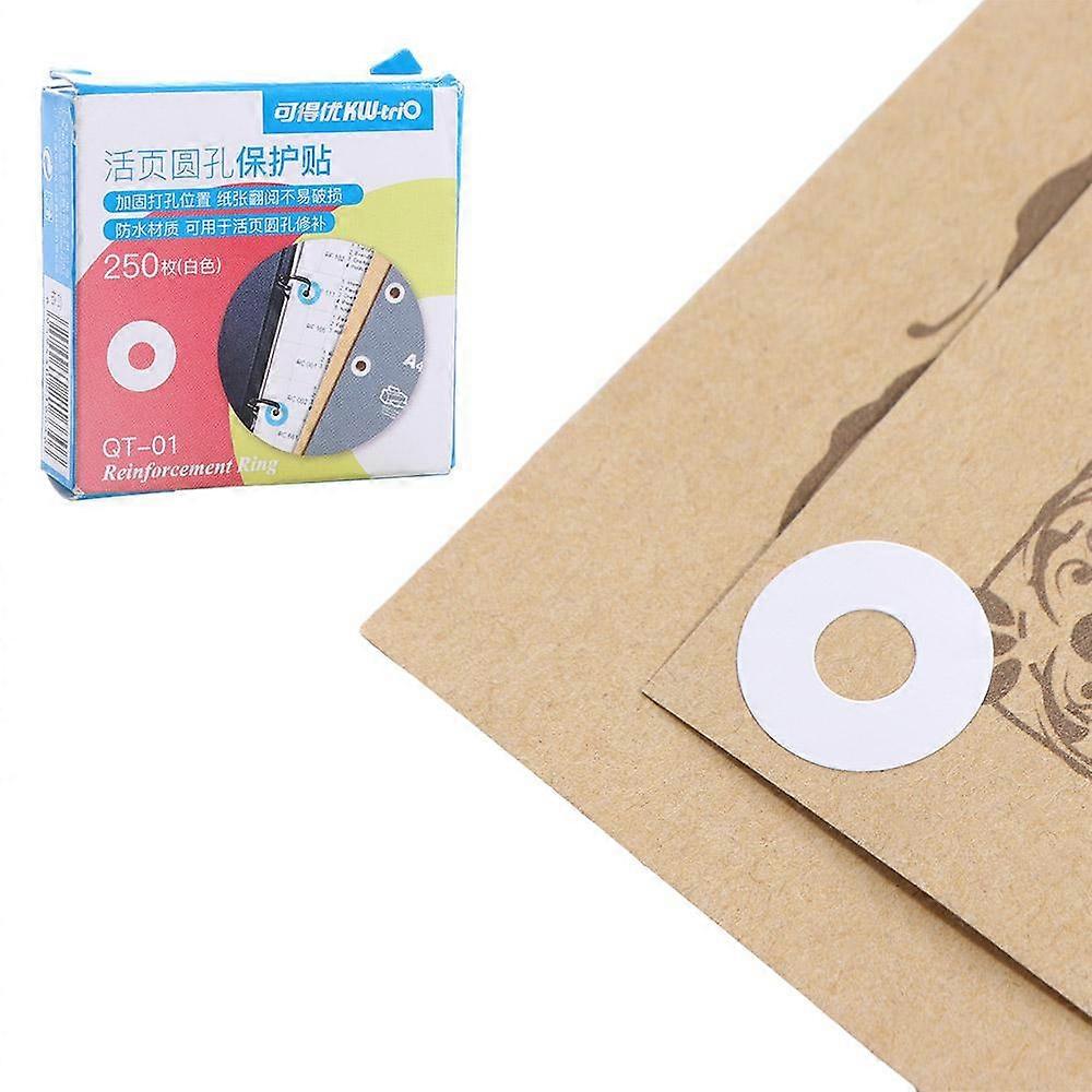 250pcs Hole Punch Protector Labels Loose Leaf Paper Hole Reinforcement Labels Round Stickers Self Adhesive Binding Paper Sticker