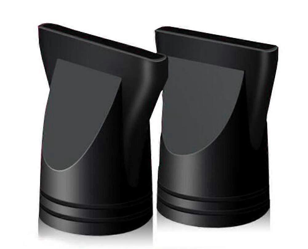 2PCS Hair Dryer Nozzle Attachment for Fast Drying and Precise Airflow Control, Black