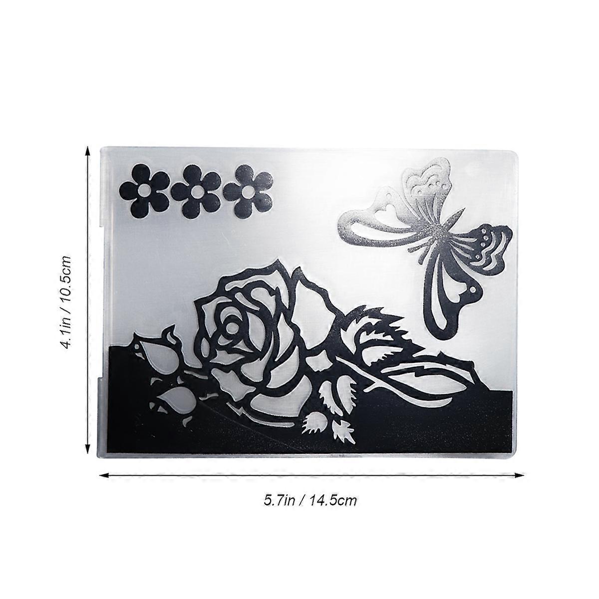 Embossing Stencil Template For Creative DIY Paper Crafts And Album Decoration Featuring Rectangular Design 2Pcs