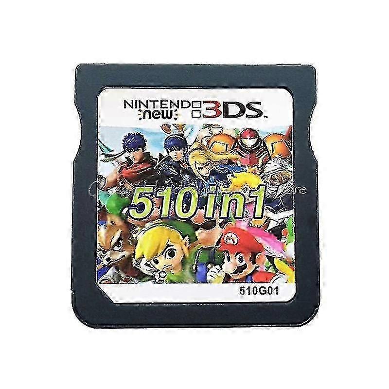 Compilation 510 In 1g01 Video Game Cartridge, For Nintendo Ds / 3ds / 2ds