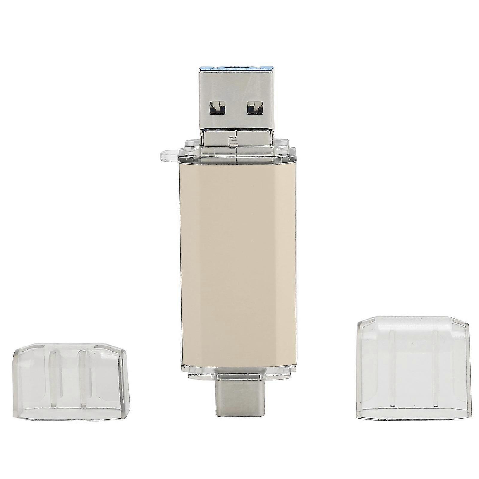 USB 3.0 U Disk Golden Aluminum Alloy ThreeInOne High Speed Bulk Storage Memory Device(32GB )