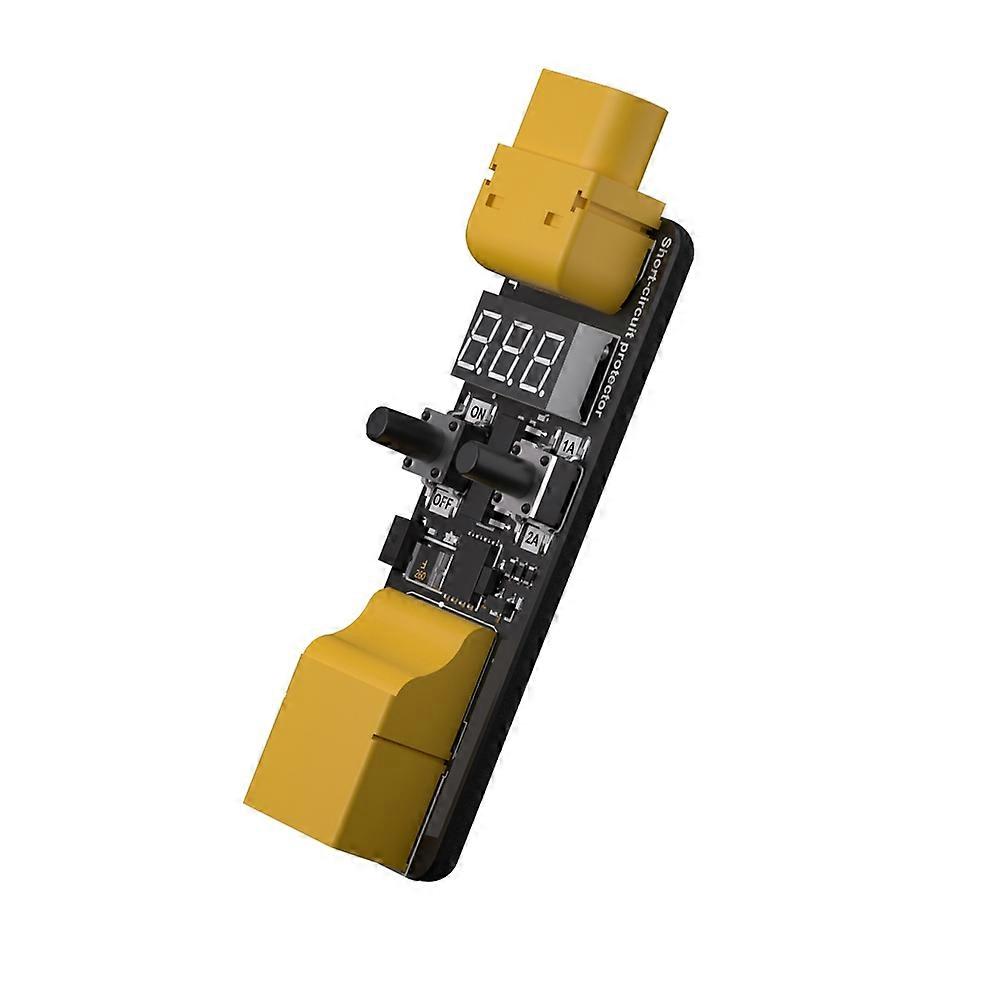 XT60 Anti Short Circuit Module 4-6S 1A/2A Current Limite Digital Display Short-Circuit Protection Tool for Flight Stack