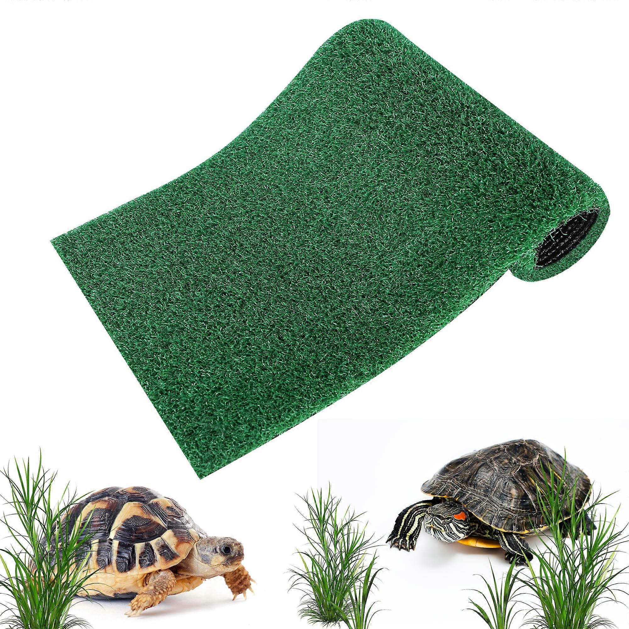Turtle Basking Platform with Aquarium Artificial Grass, Natural Look and PetSafe Comfort