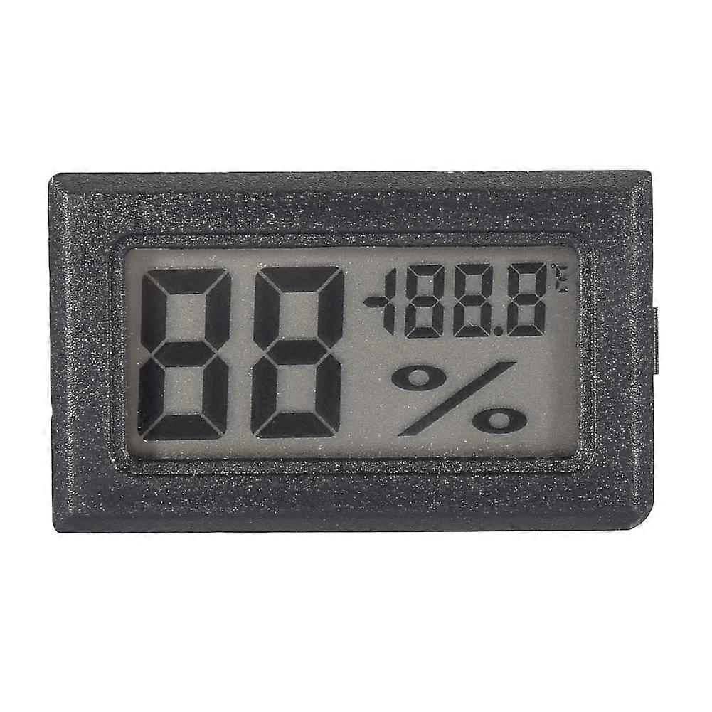 Digital Hygrometer Indoor Thermometer with Large Backlit LCD, Dual Sensor Accuracy for Home Office Greenhouse Reptile Tanks Humidors (Black)