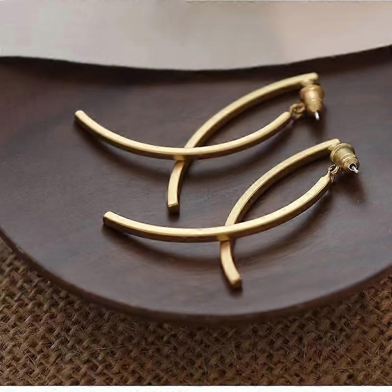 Fashionable and Simple Long Arc Earrings