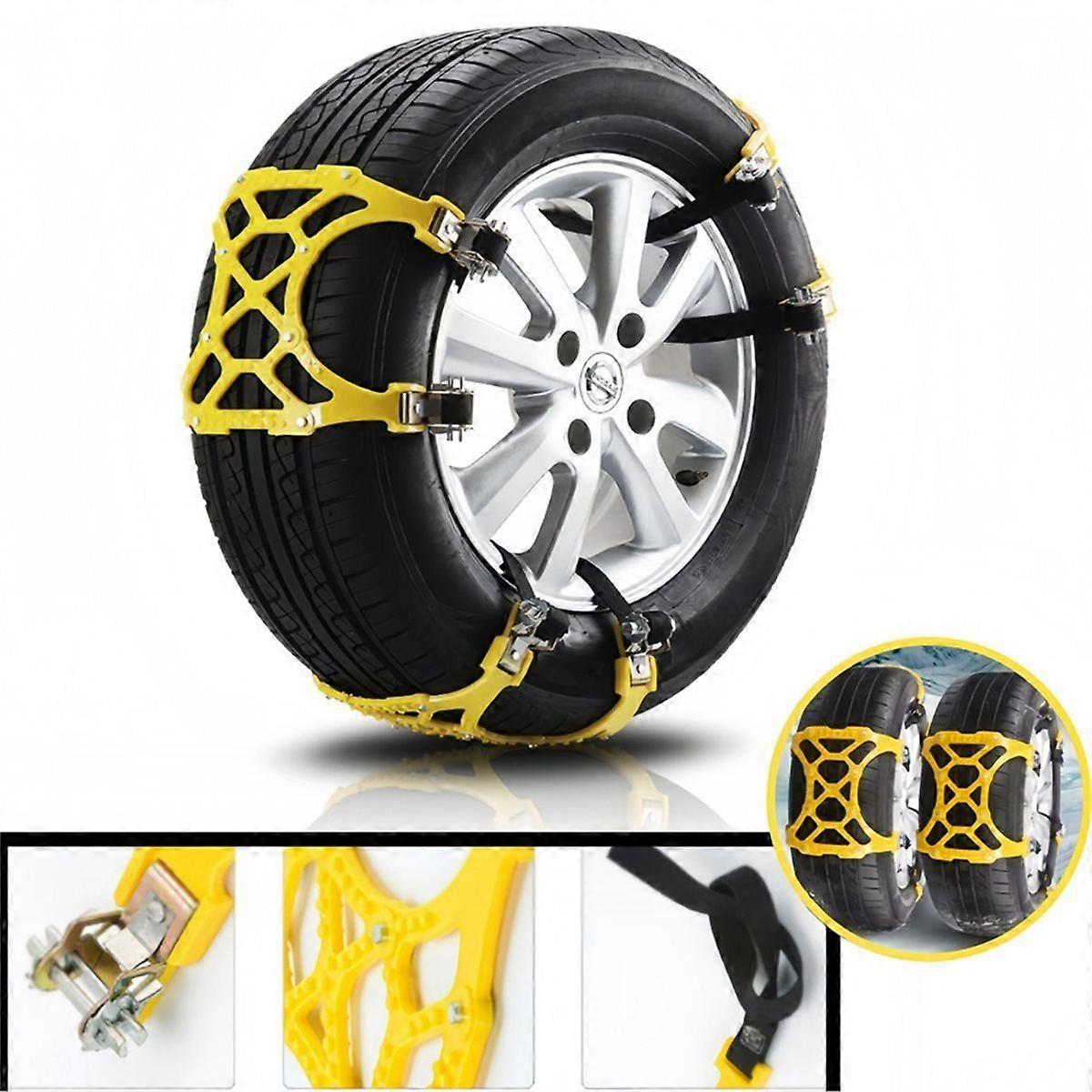 Thickened TPU Snow Chains for SUVs Anti-Slip Traction for Ice Mud and Snow Easy Installation