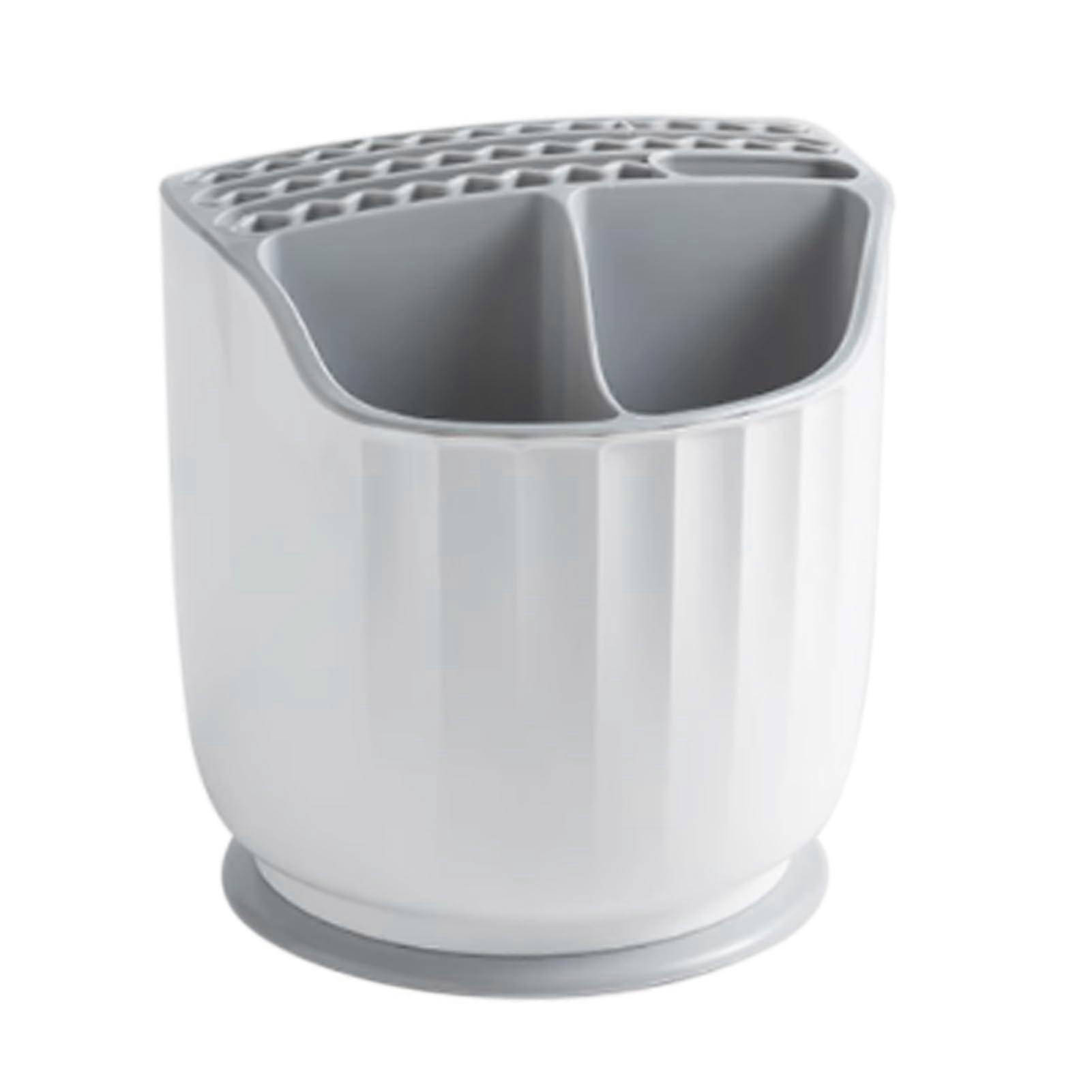 Rotating Utensil Holder 360° Rotation Multiple Compartments Durable Kitchen Countertop Organizer