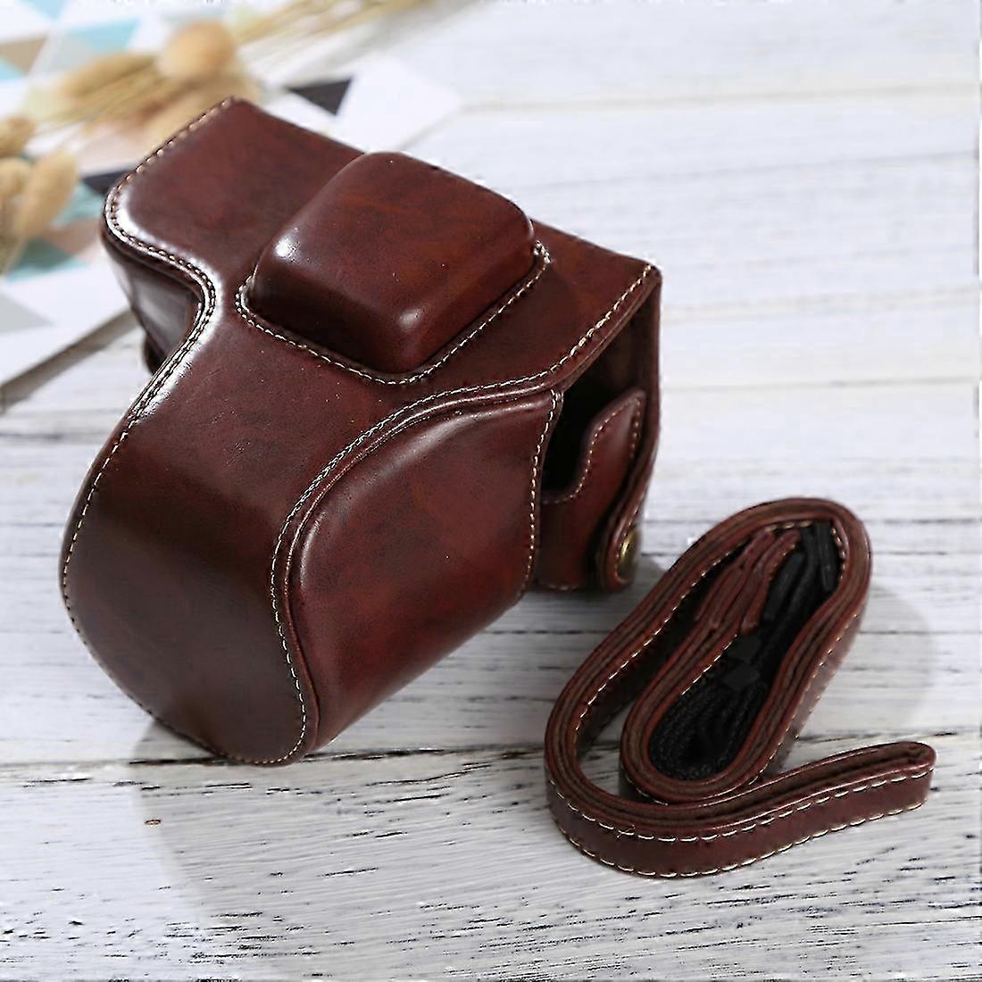2026 Full Body Camera PU Leather Case Bag with Strap for Olympus EPL7 / EPL8