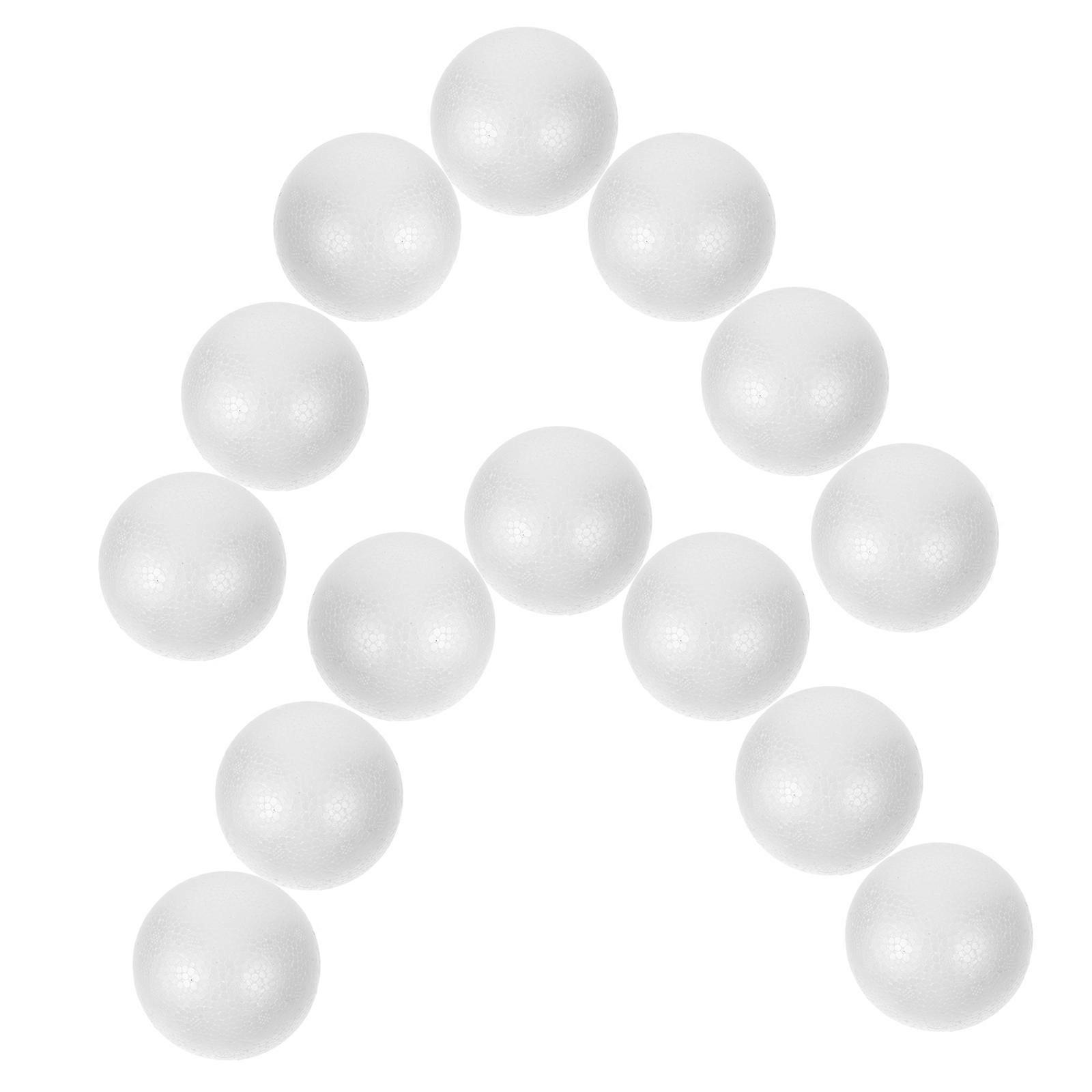 Polystyrene Balls Modeling Craft for Decoration 15Pcs White Solid Spheres