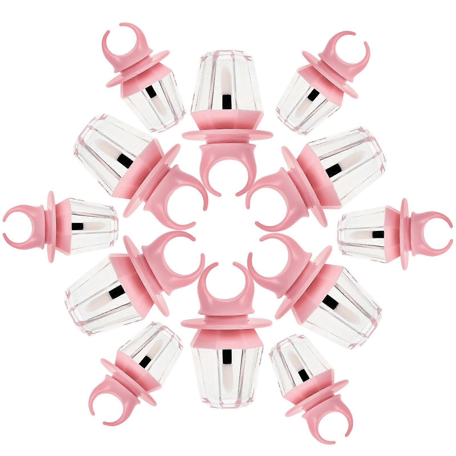 12Pcs Pink Lip Gloss Tubes for Women Empty DIY Containers