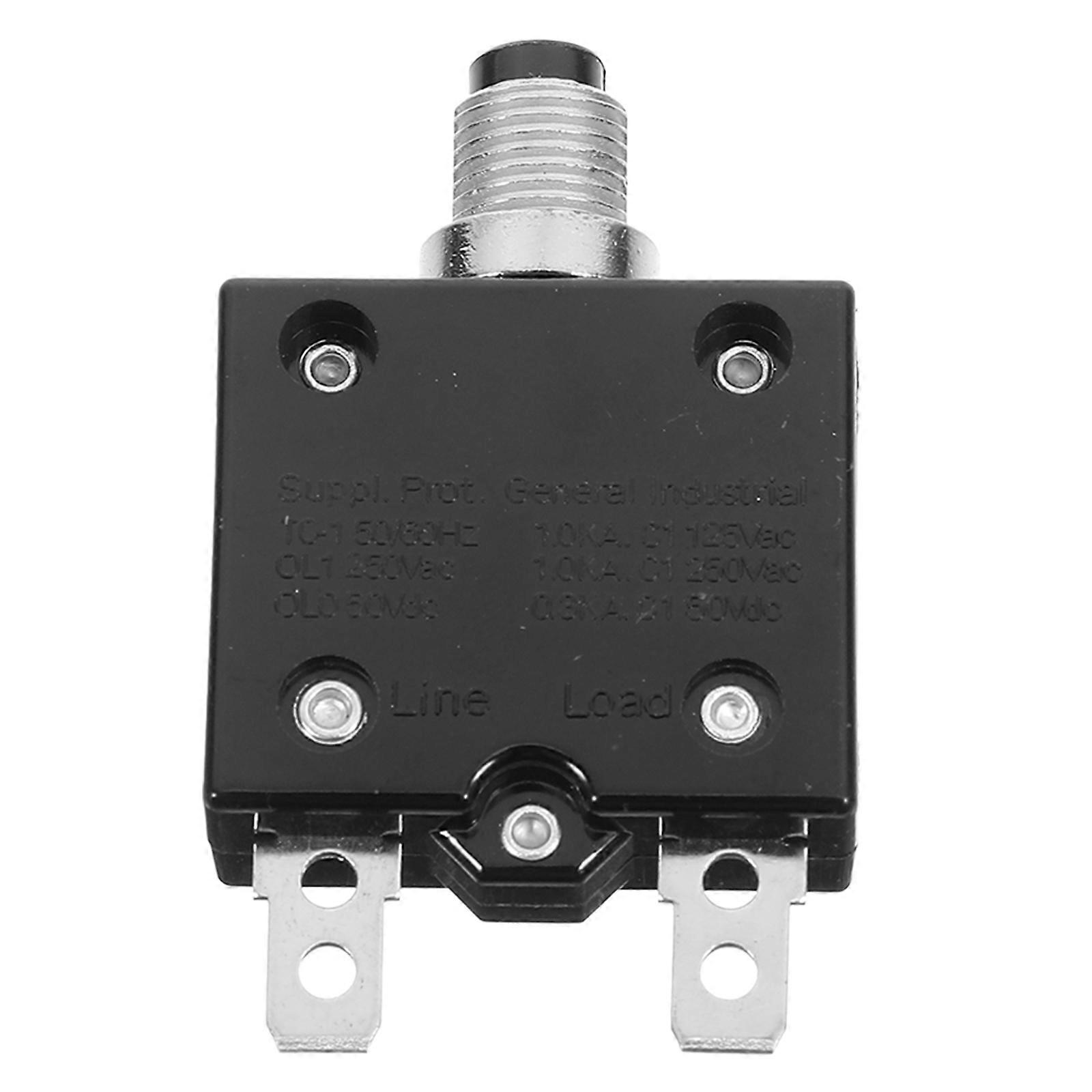 Overload Protector Circuit Breaker with Manual Reset Push Button 2Pcs