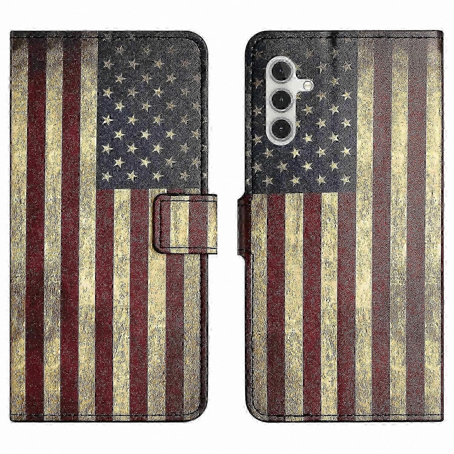 Pattern Print PU Leather Wallet Case for 5G Phone Cover