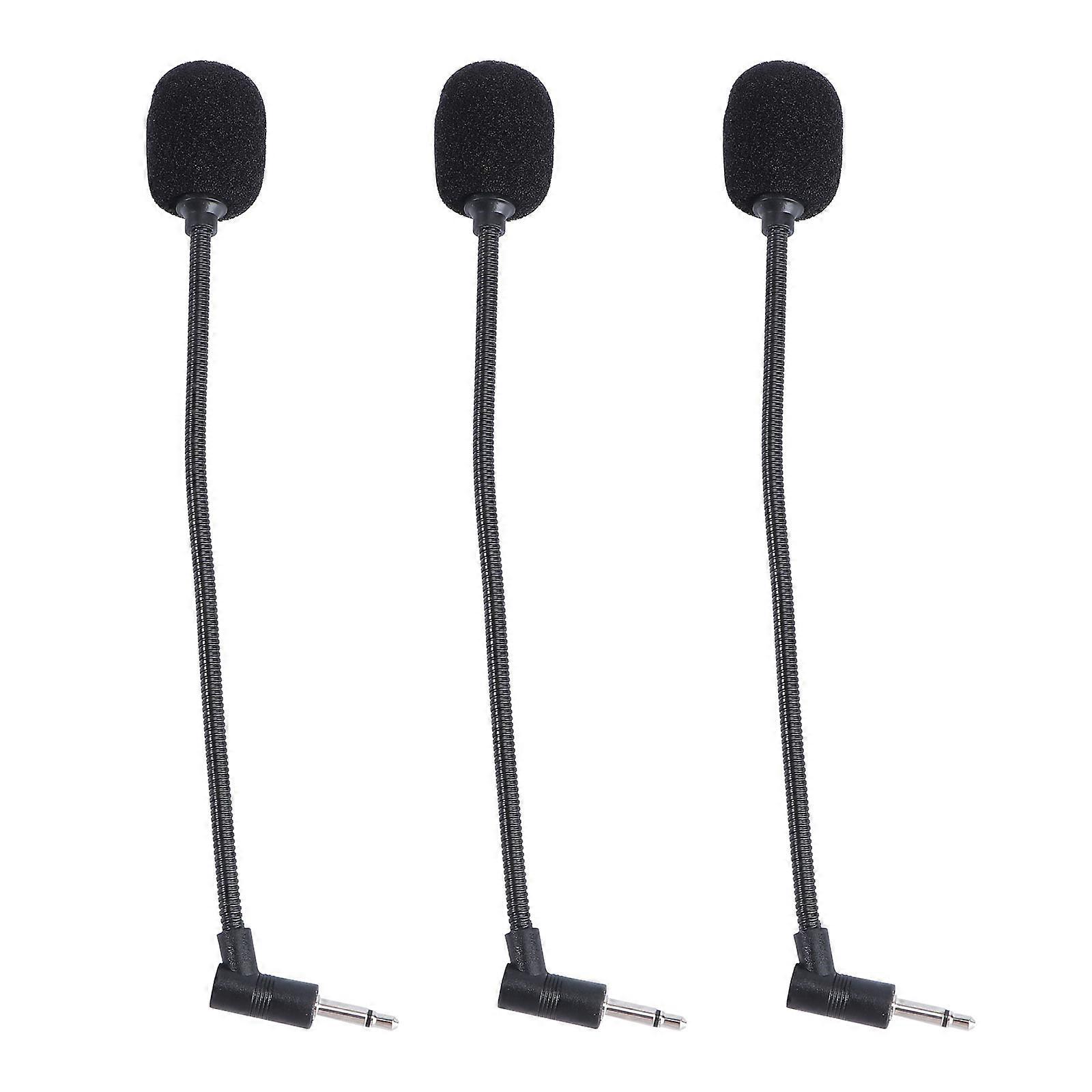 Portable Microphone Black Function with 3Pcs for Computer Devices