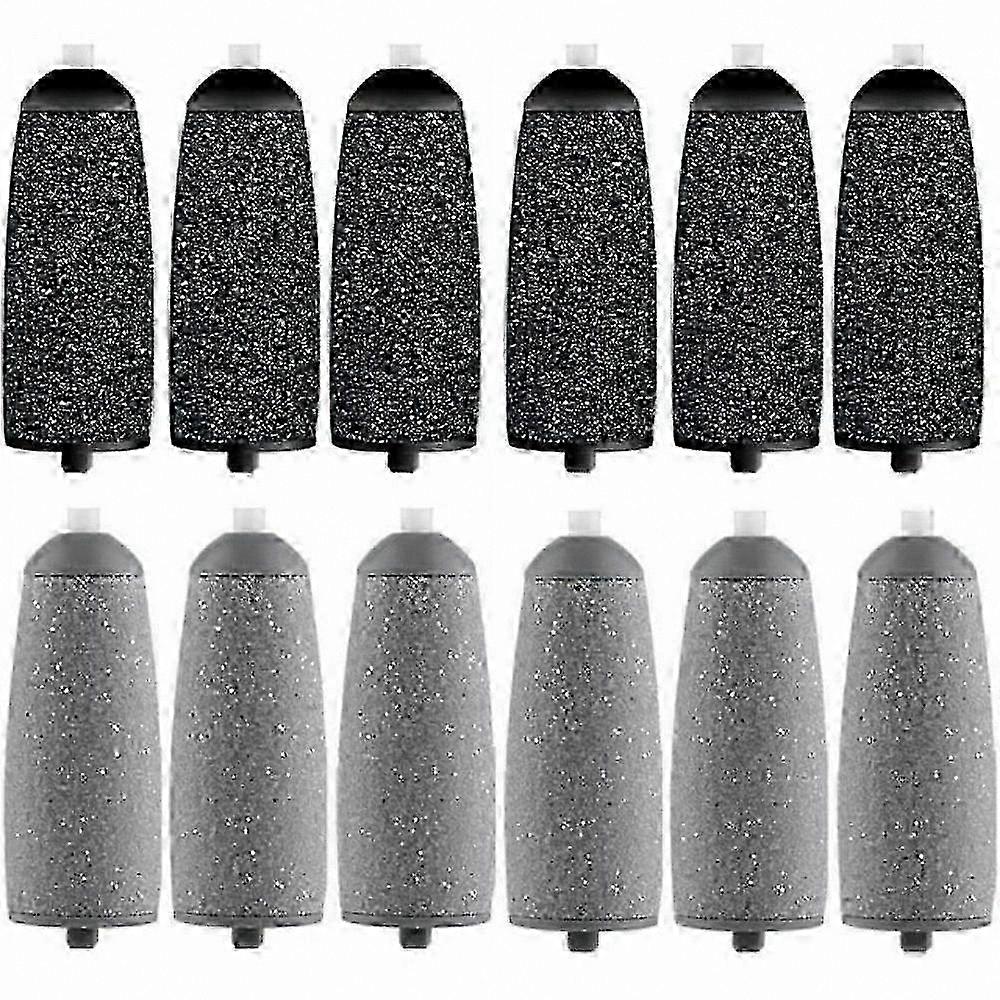 12-Pack Replacement Rollers for Electronic Pedicure Tools, Compatible with Pedi Foot Files, Includes 6 Additional Heads