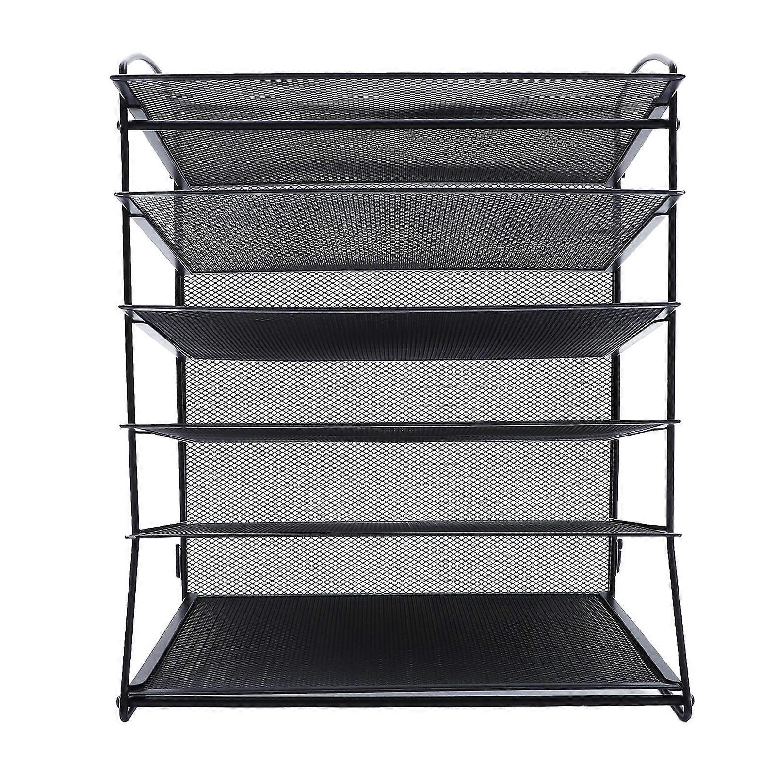 Multi-Layer File Shelf Desktop Documents Organizer for Office 2Sets