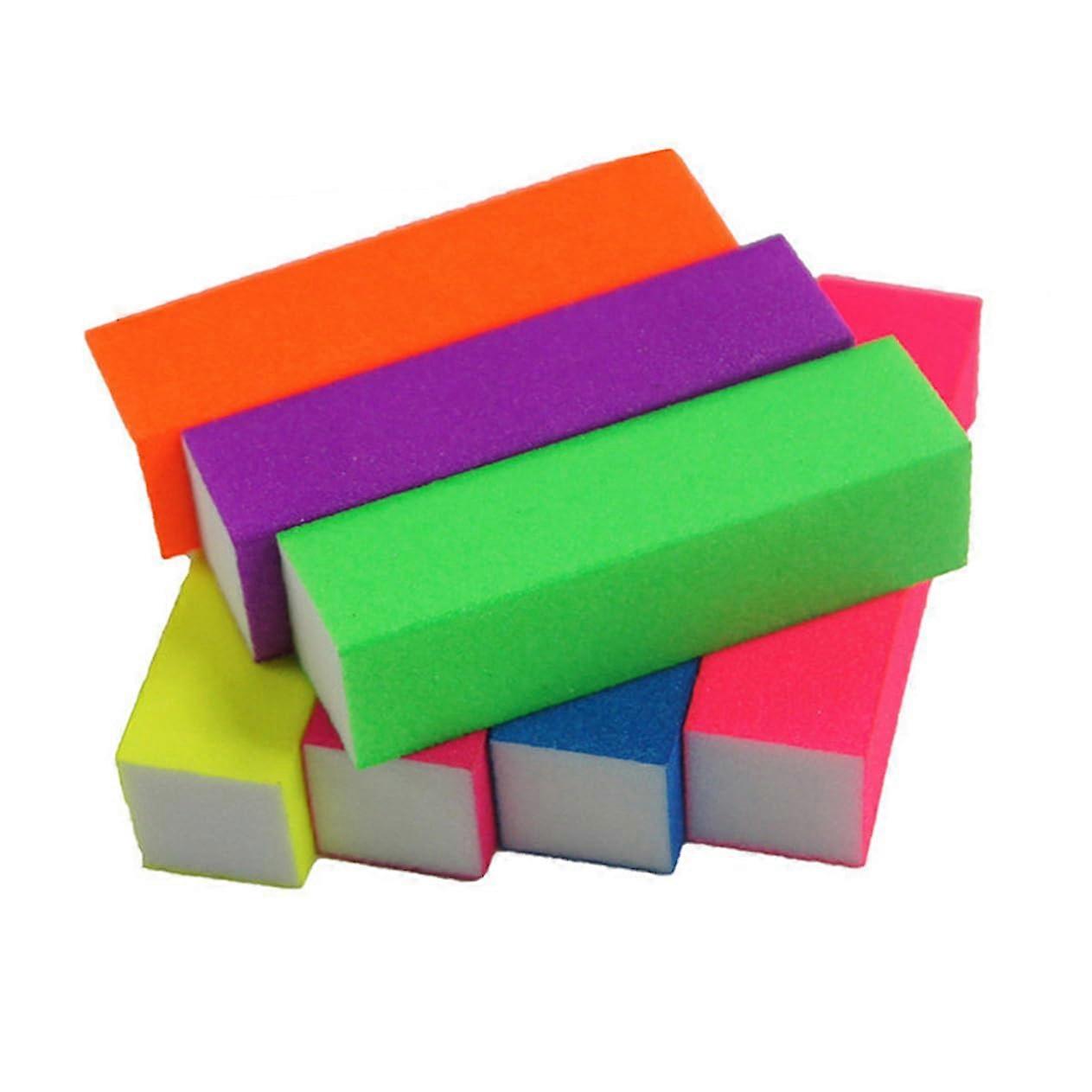 10pcs MultiSided Nail Buffer Blocks Washable Sponge Buffers for Manicure Pedicure Random Colors
