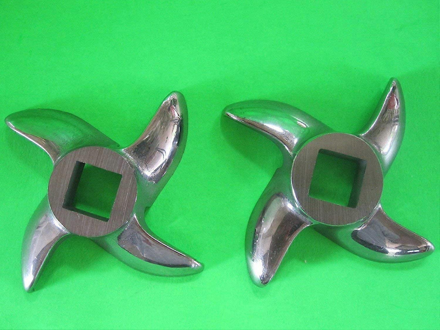 Size #12 Stainless Steel Meat Grinder Blades, Sharp Cutting Replacement Parts for Consistent Texture