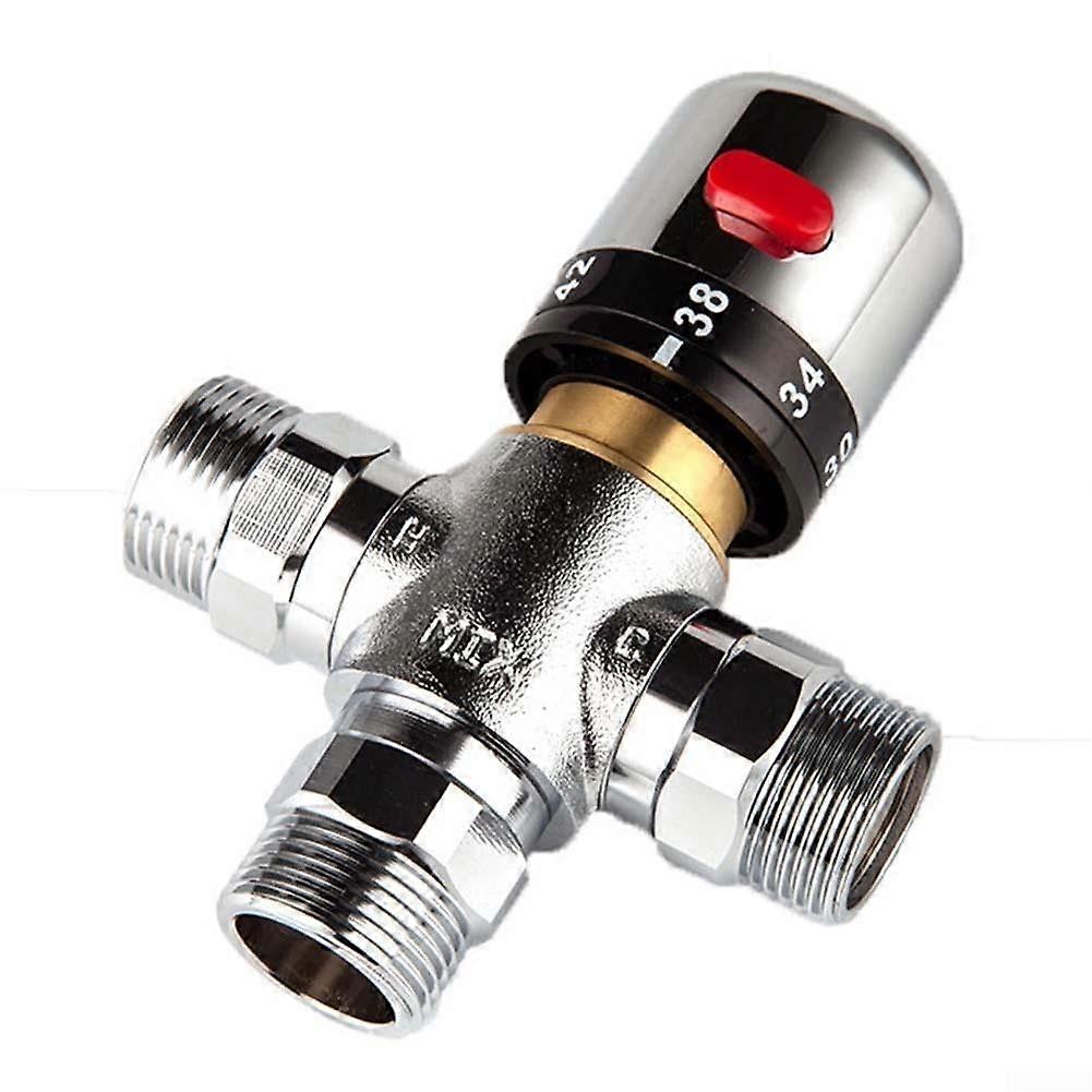 Adjustable Brass Thermostatic Mixing Valve Chrome DN15/DN20/DN25 for Shower and Floor Heating