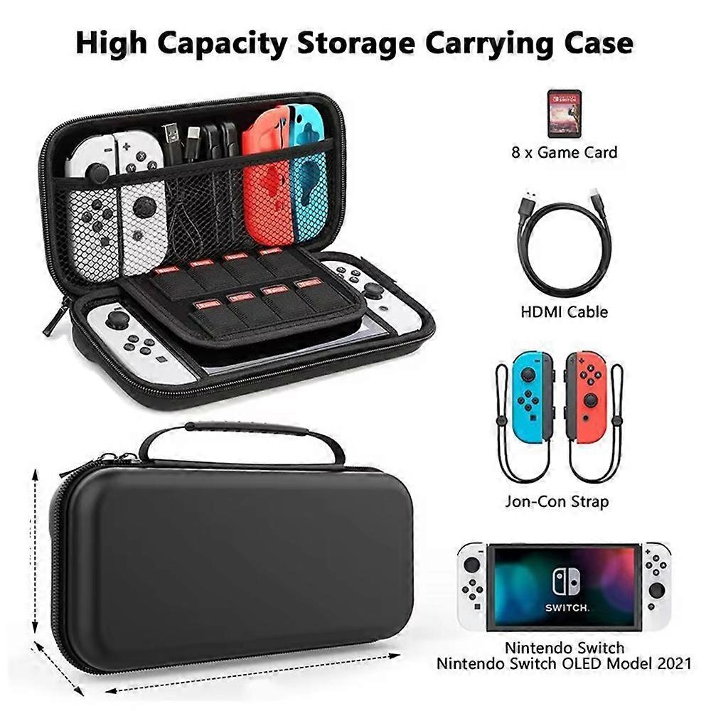 Switch Oled Console Carrying Case, Portable Large-capacity Accessory Organizer, All-in-one Protective Case For Cables