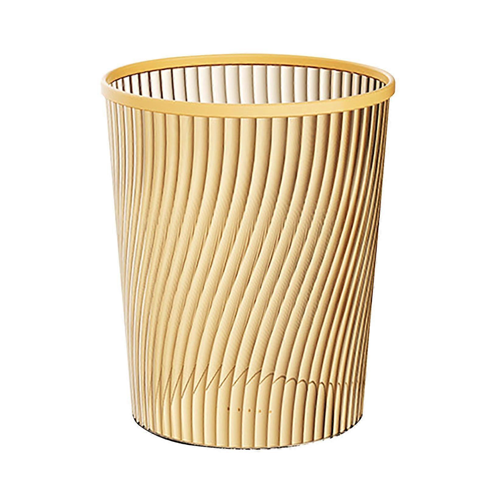 Slim Gold Plastic Trash Can 2 Gallon with SpaceSaving Design for Bathroom Office Kitchen