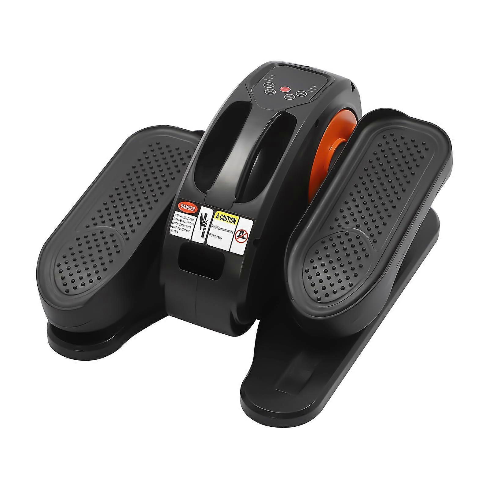 Under Desk Elliptical with Remote Control, 5Speed Adjustable Compact Trainer for Home or Office Use, Orange