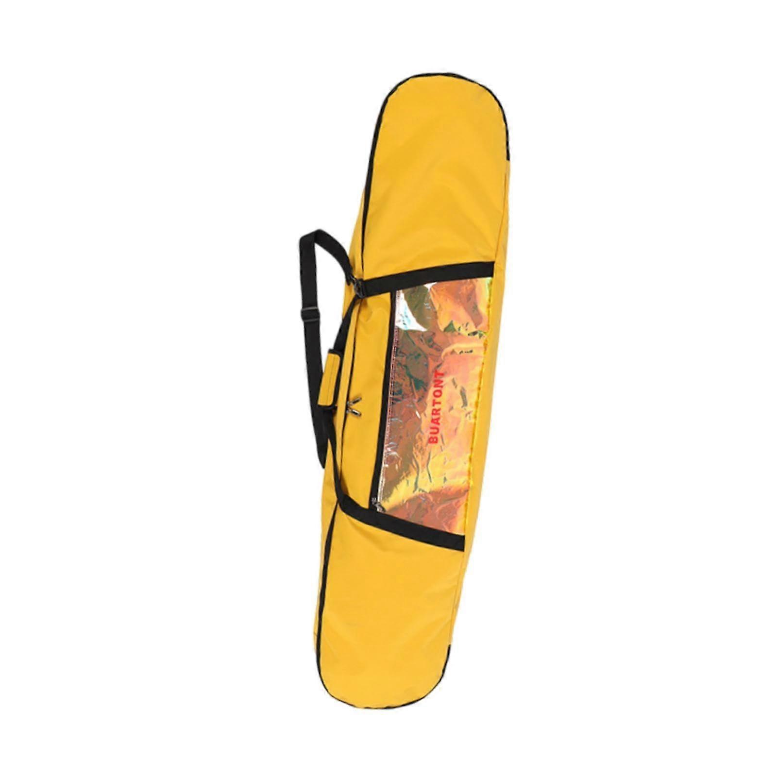 Water Resistant Snowboard Travel Case with Adjustable Strap for Single Board Yellow