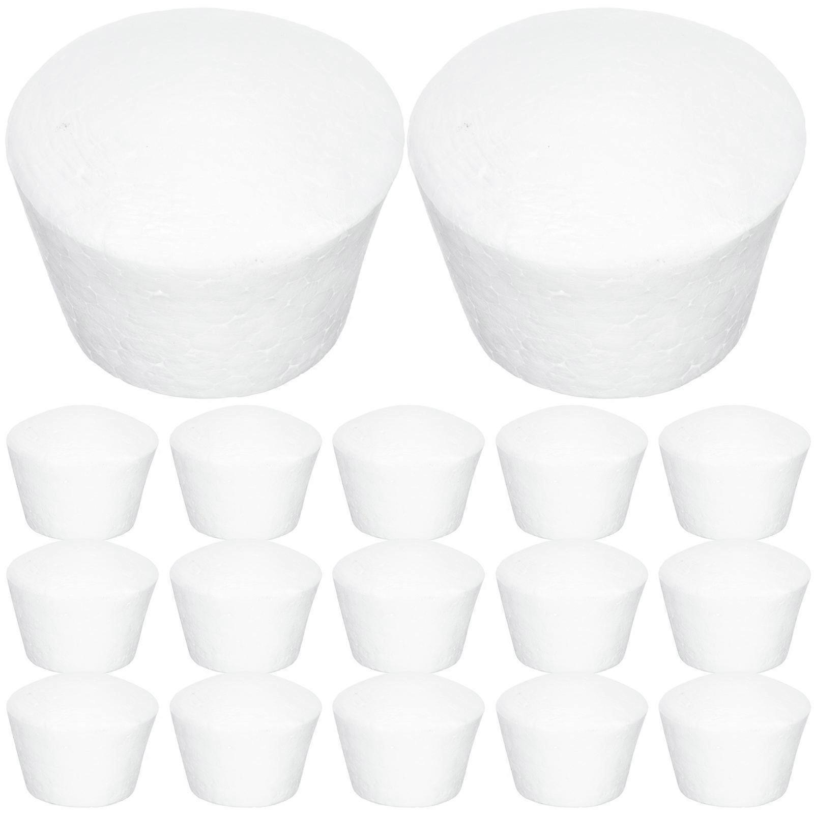 Foams Cake Model Egg Cake Mold for DIY Decorating 20Pcs White Foam Models