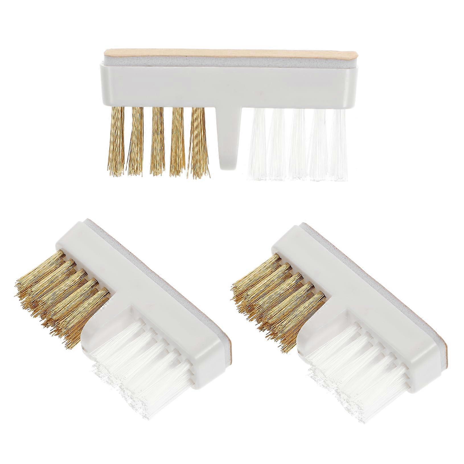 Nail Drill Bit Cleaner Set with Copper Wire Brushes for Precise Dust Removal and Adhesive Base