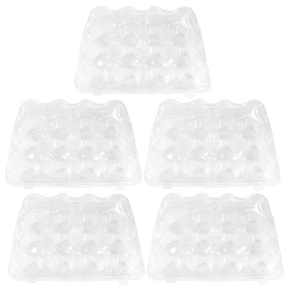 Cupcake Carrier Multi-Grid Clear Muffin Box for Storage 5Pcs Set