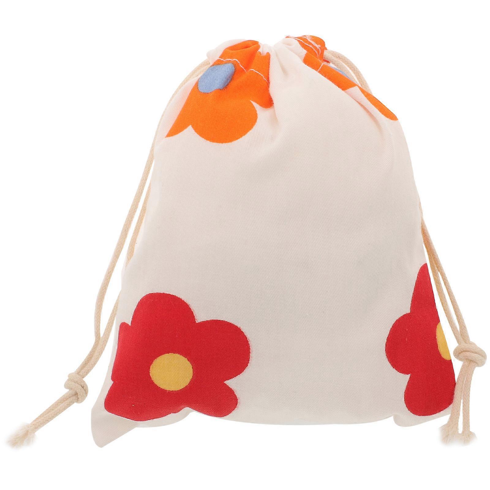Cotton Linen Drawstring Bag for Storage Use Small Drawstring Bag Portable Organizer