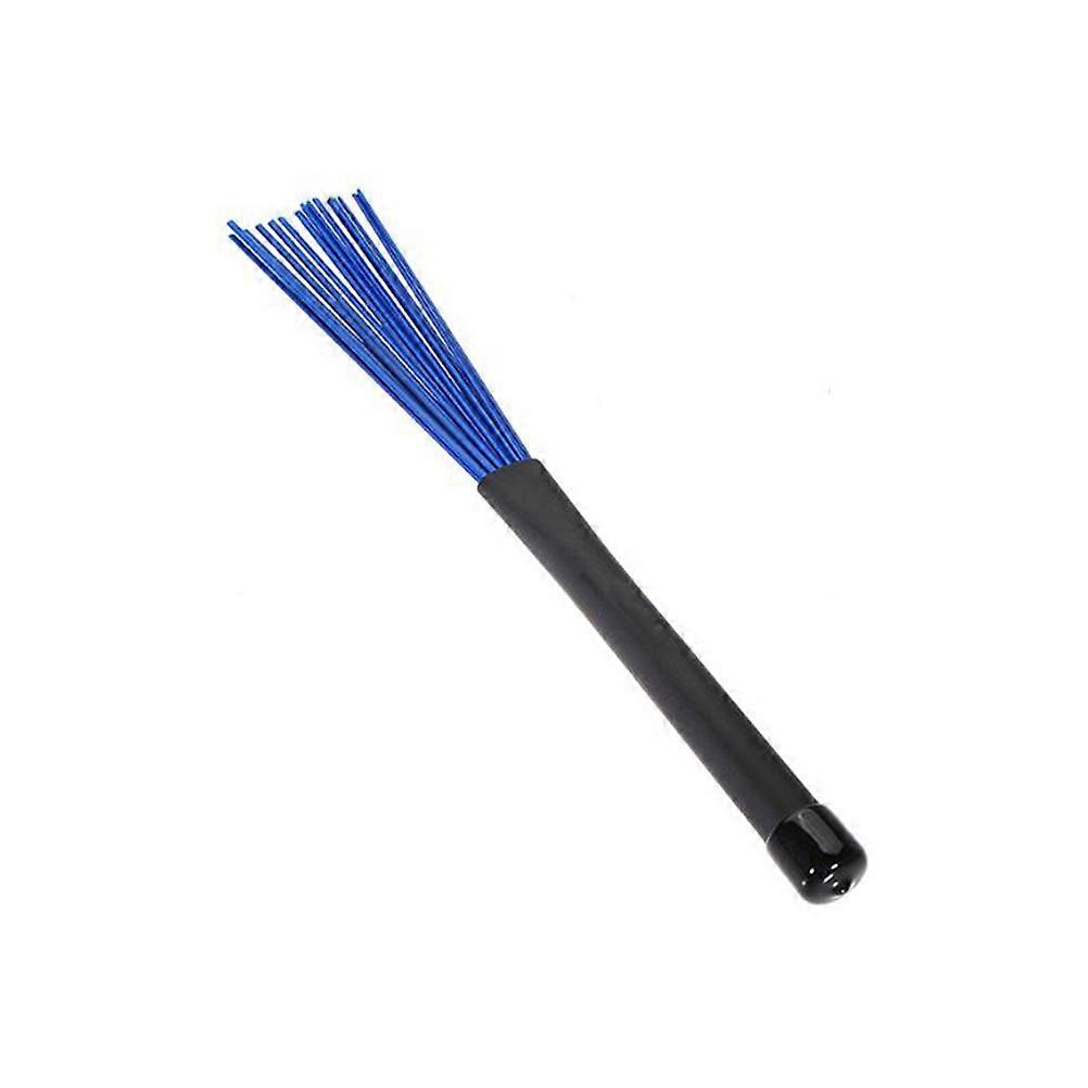Blue Nylon Drum Brushes with Telescopic Handles for Jazz Pair