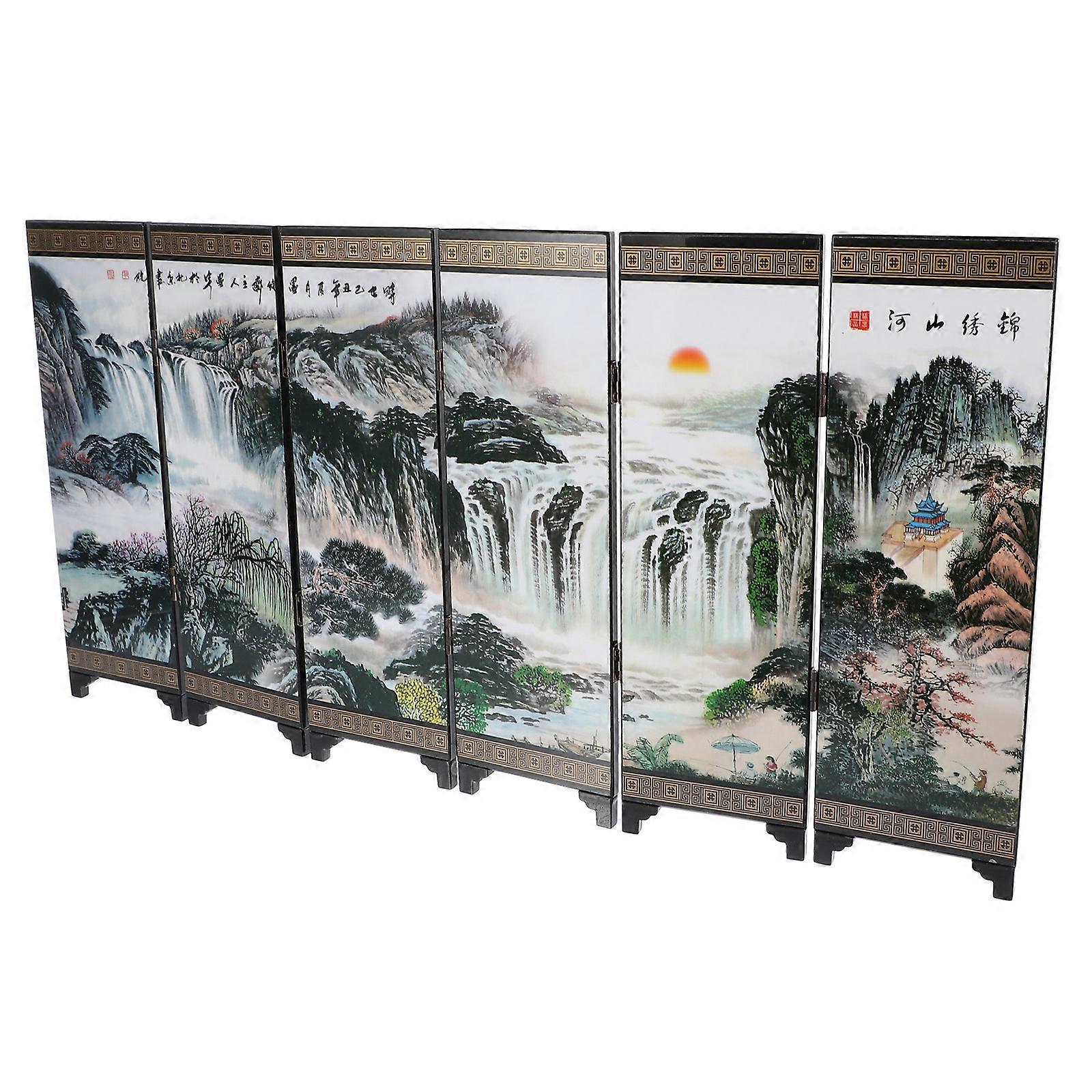Chinese Screen Panel Folding Screen Decoration for Mini Desktop Divider