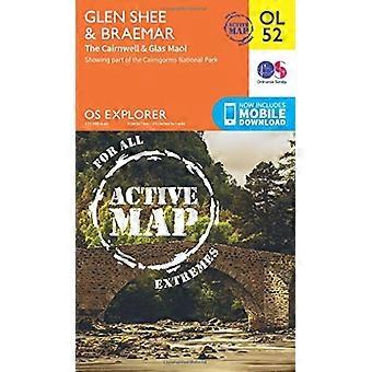 OS Explorer ACTIVE OL52 Glen Shee & Braemar (OS Explorer kartta aktiivinen)