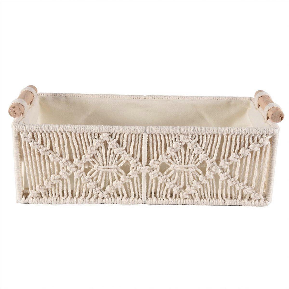 Handmade Woven Decorative Countertop Organizer Macrame Baskets