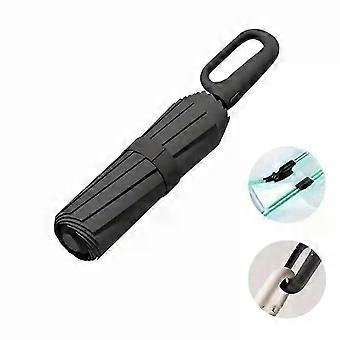 Automatic Folding Umbrella Black  Waterproof & Sun Protection UPF50+  Windproof with 8 R
