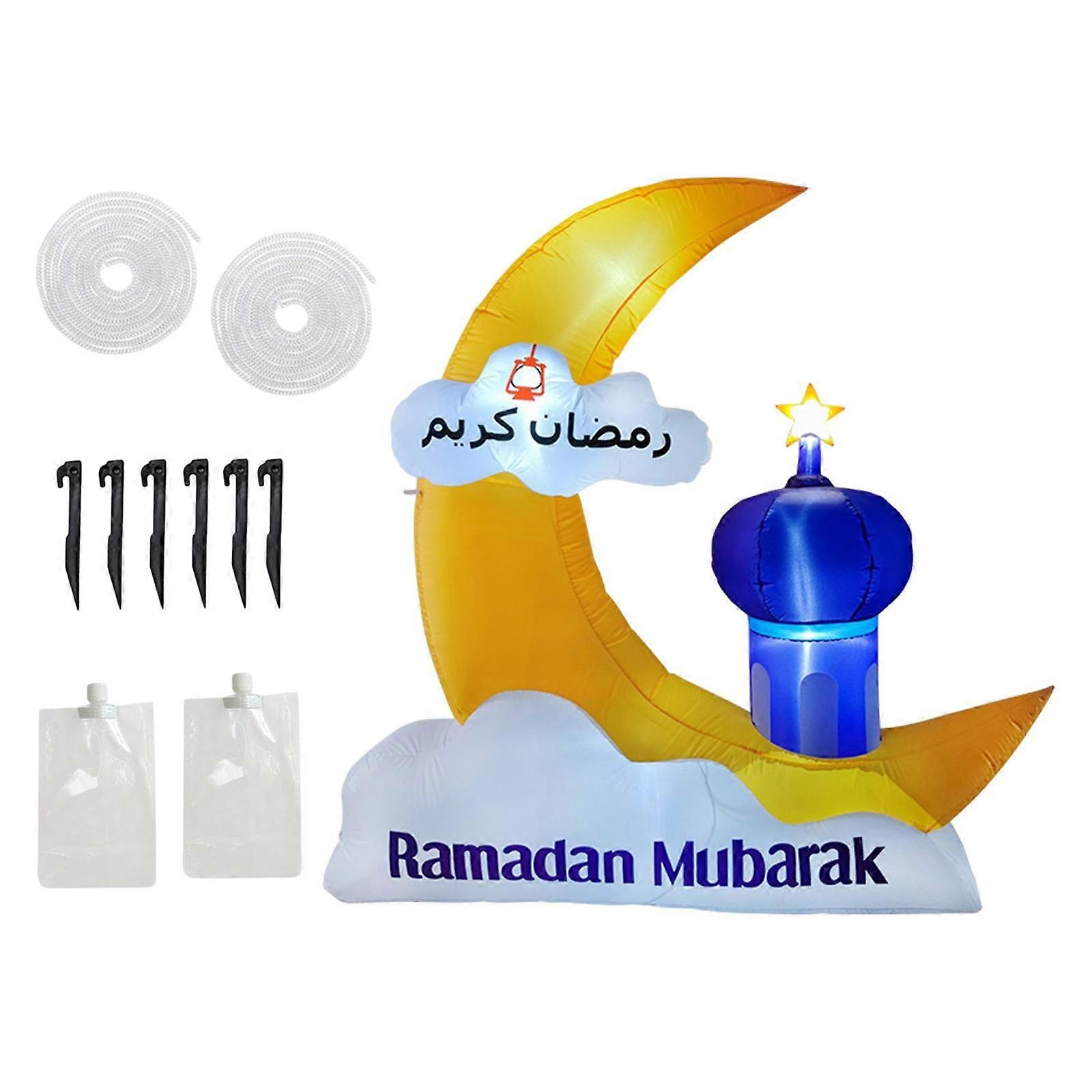 Inflatable Ramadan Decoration Eid Mubarak Inflatable Decor for Lawn Backyard
