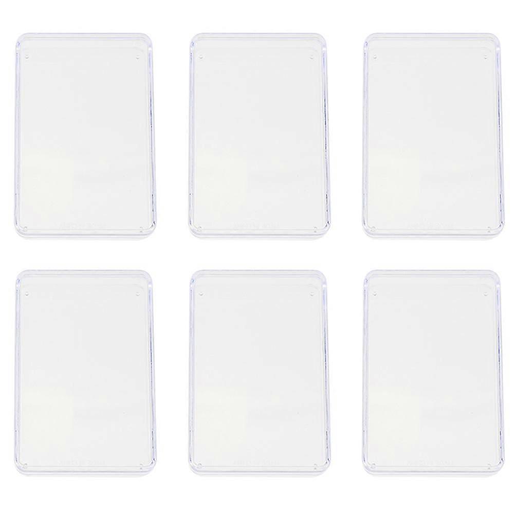 6pcs Plastic Poker Cards Storage Boxes Empty Poker Cards Boxes Containers