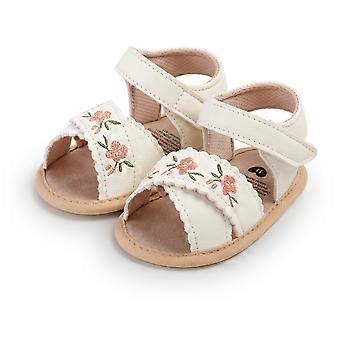Sandálias infantis para meninas, com sola macia, respiráveis, para uso casual e caminhada, perfeitas para bebês e crianças de 6 a 12 meses.