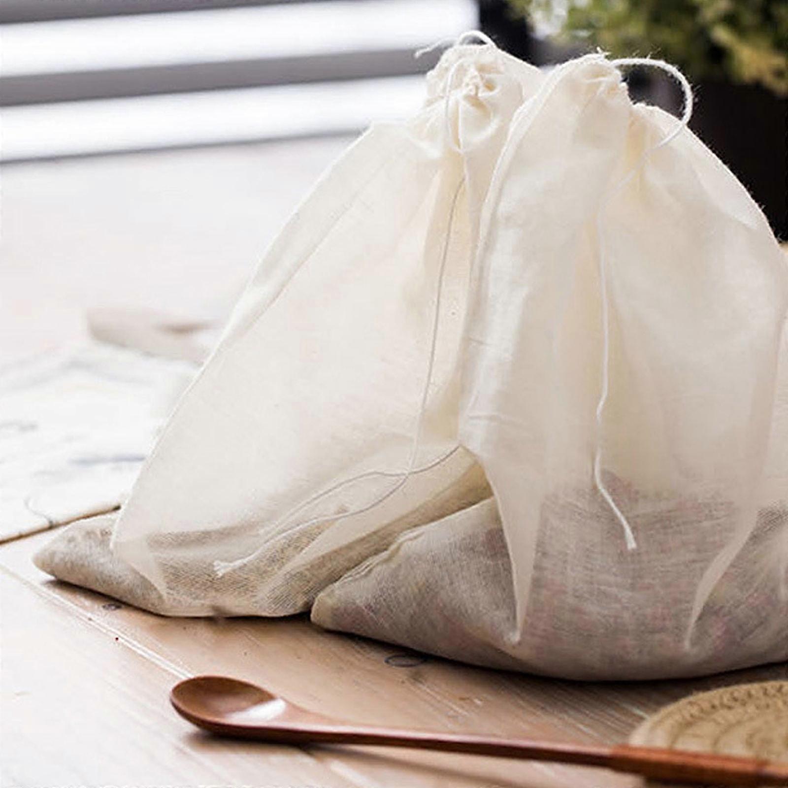 6Pcs Soup Bags Beige Rectangular Gauze for Filtering Solid Impurities in Cooking