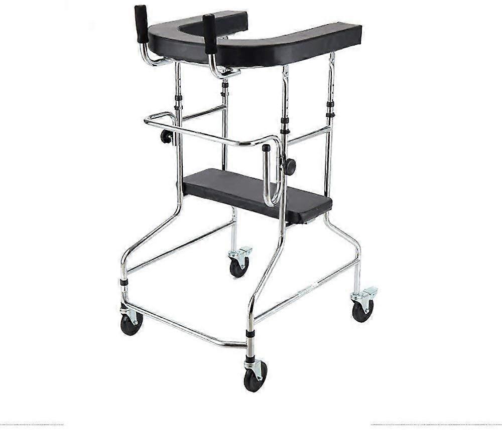 Rollator Walker with Wheels for Seniors, Upright Forearm Support, Height Adjustable, Lightweight