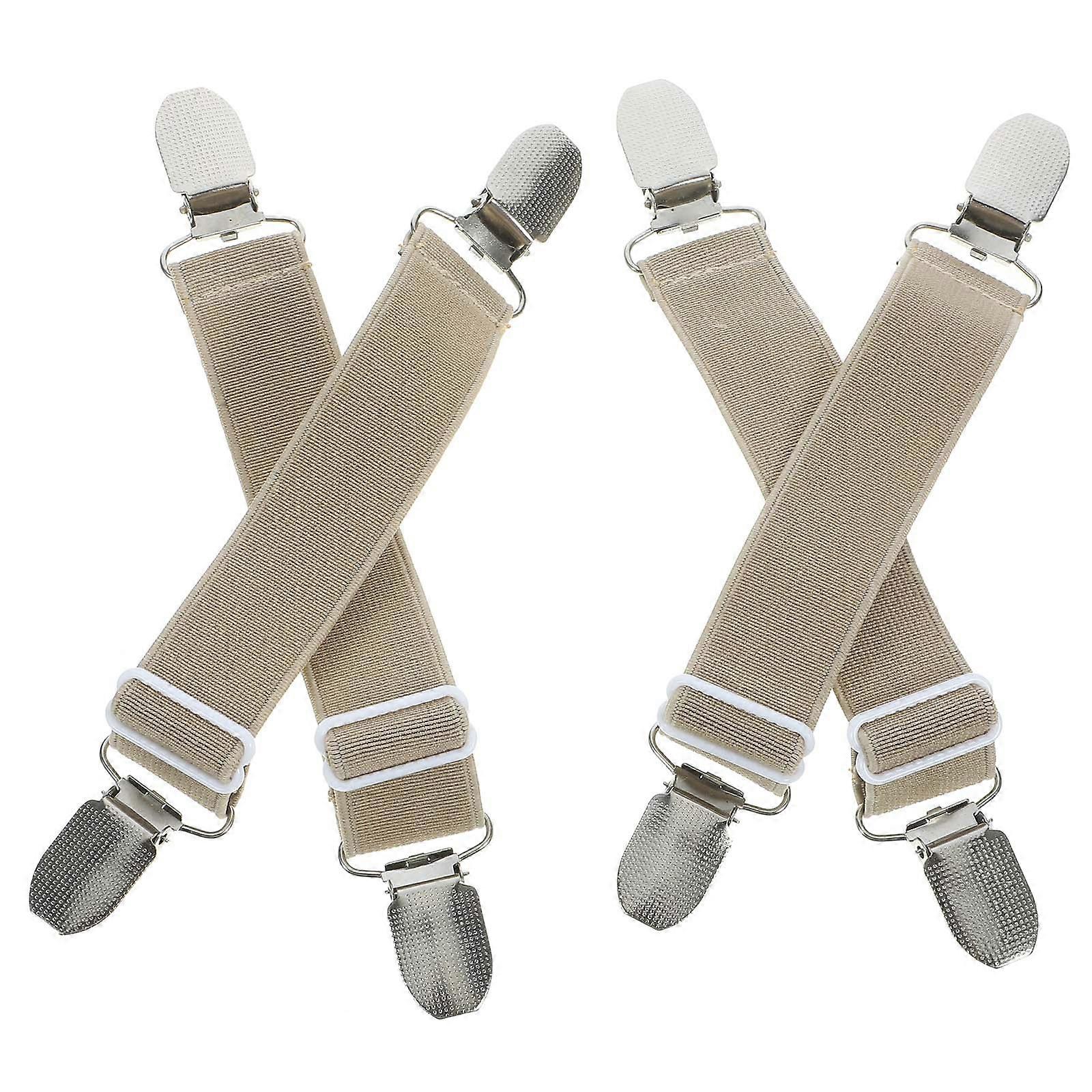 4pcs Adjustable Boots Fixing Strap Clips Elastic Windproof Pants Fasteners Holder