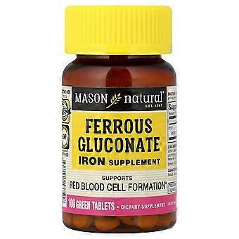 Mason Natural, Eisengluconat, 100 grüne Tabletten