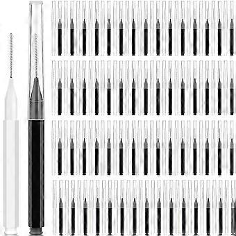 120Pcs Micro Eyebrow Brush with Cap - Professional Makeup Kit for Brow Lamination, Eyelash Extensions & Beauty Salon Use - Multi-Purpose Eyebrow Tools