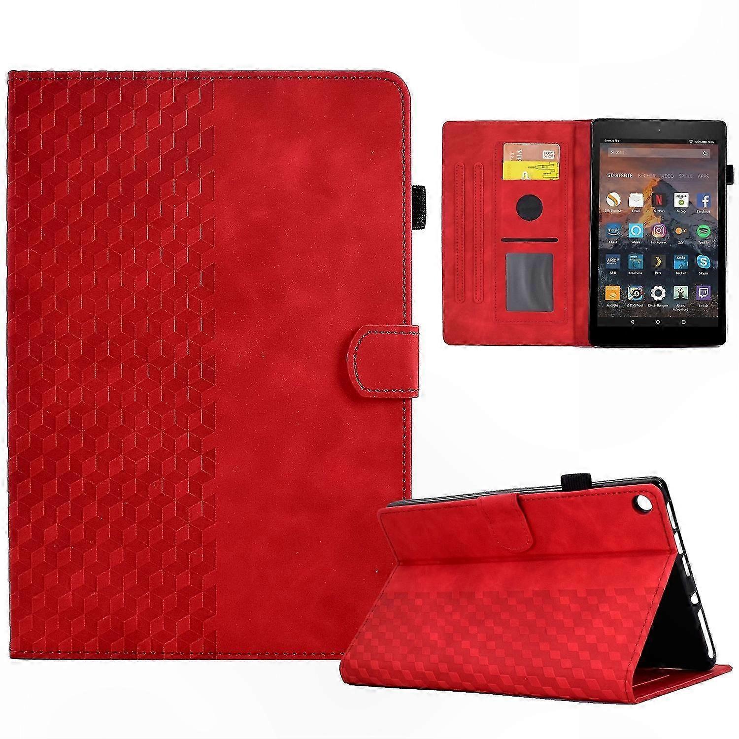 Rhombus Emed Leather Case for 8" Tablets, Compatible with Multiple Models