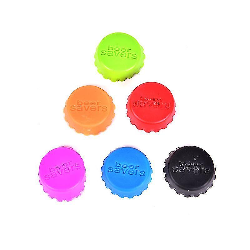 72 Pcs Beer Capsules Environmentally Friendly Silicone Plug 6 Colors Bottle Stoppers & Savers