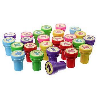26Pcs Kids 26-letter Stampers Round Stamper Creative Kids Toys Classroom Rewards